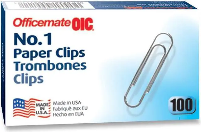 Alt view image 6 of 9 - Officemate Paper Clips Size 1 Standard .034 Gauge 100/BX Silver 99912