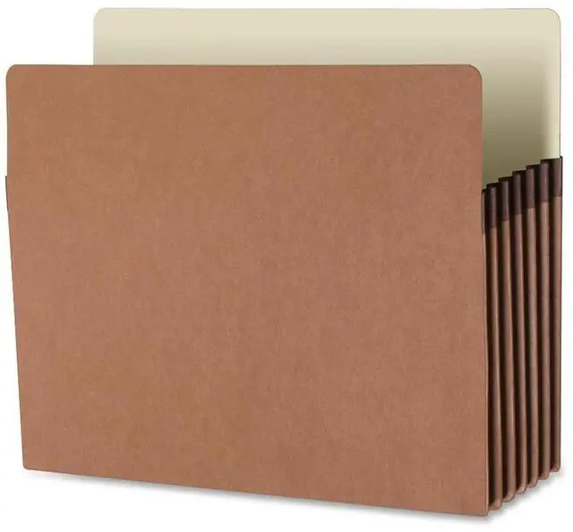Alt view image 3 of 6 - Business Source File Pocket 5-1/4" Exp. Letter 10/BX Redrope 65792