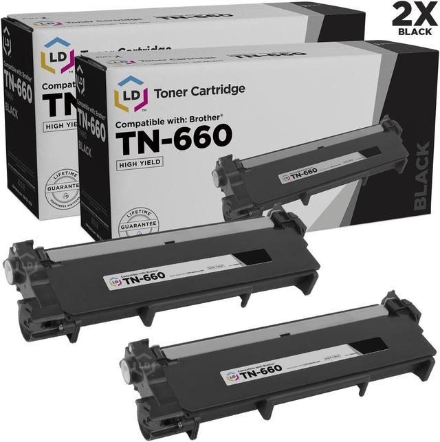 LD © Compatible Replacements for Brother TN660 2PK HY Black Laser Toner  Cartridges for Brother DCP L2520DW, L2540DW, HL L2300D, L2320D, 2340DW,  L2360DW, L2380DW, & MFC L2700DW, L2720DW, L2740DW 