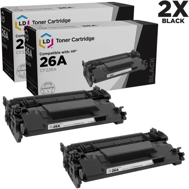 Main image of LD Compatible Replacement for HP 26A CF226A Black Toner Cartridge 2-Pack for LaserJet M402d, M402dn, M402dw, M402n, MFP M426dw, MFP M426fdn, MFP M426fdw
