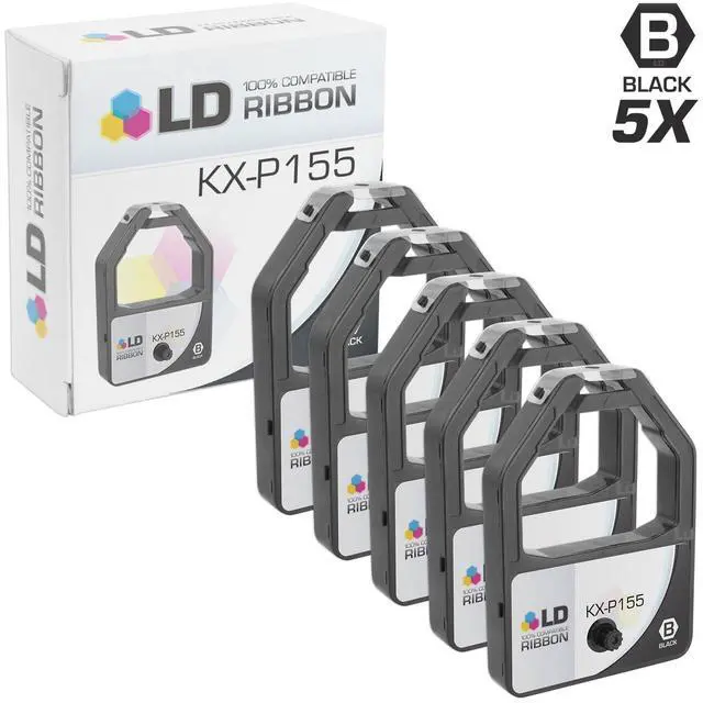 Main image of LD Compatible Printer Ribbon Cartridge Replacement for Panasonic KX-P155 (Black, 5-Pack)