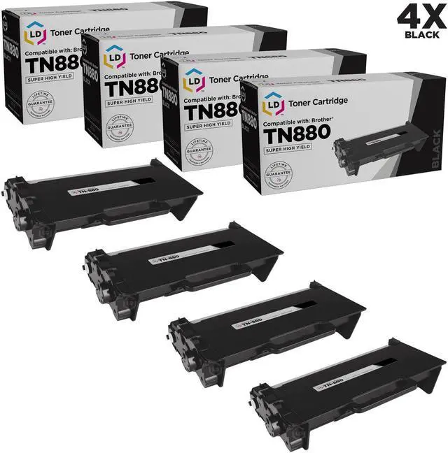 Main image of LD Products Compatible Toner Cartridge Replacement for Brother TN880 Super High Yield (Black, 4-Packs)