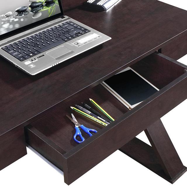 Alt view image 3 of 4 - Office Express X-Leg Laptop Computer Home Office Desk - Espresso