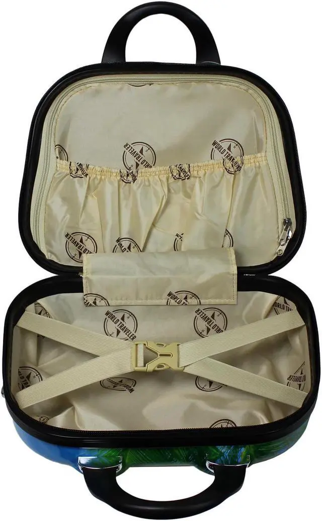 Alt view image 5 of 6 - World Traveler Palm Tree 2-Piece Hardside Carry-On Spinner Luggage Set