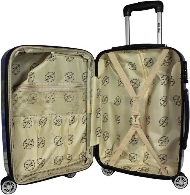 Alt view image 4 of 6 - World Traveler Palm Tree 2-Piece Hardside Carry-On Spinner Luggage Set