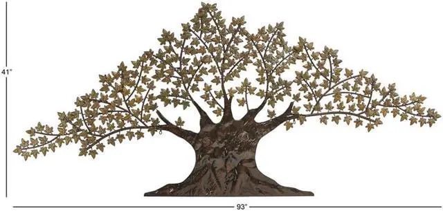 Alt view image 3 of 4 - Urban Designs Tree of Harmony Large 92-inch Metal Wall Art Decor