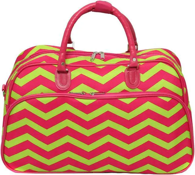 Main image of All-Seasons ZigZag 21-inch Carry-On Shoulder Tote Duffel Bag - Pink Lemonade