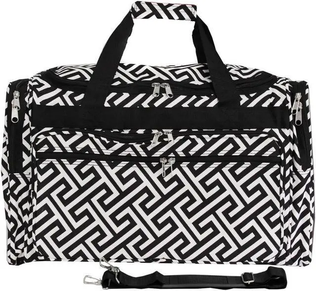 Alt view image 5 of 8 - World Traveler Greek Key 19in. Shoulder Duffle Bag