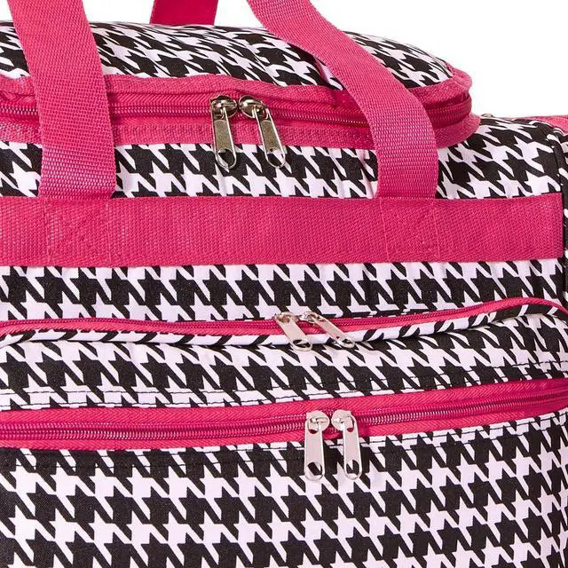 Alt view image 10 of 10 - World Traveler Houndstooth 16in. Shoulder Duffle Bag