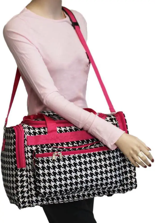 Alt view image 9 of 10 - World Traveler Houndstooth 16in. Shoulder Duffle Bag