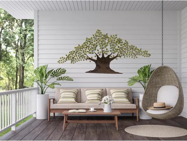 Alt view image 2 of 4 - Urban Designs Tree of Harmony Large 92-inch Metal Wall Art Decor