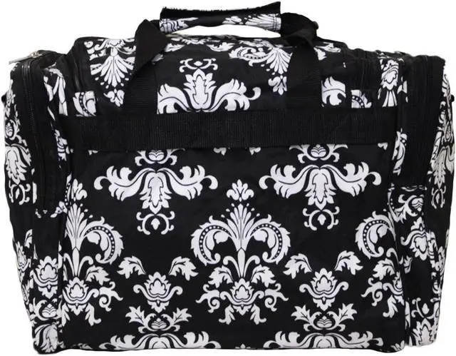 Alt view image 2 of 2 - World Traveler 22-inch Travel Duffel Bag - Black White Damask II