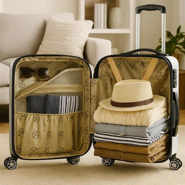 Alt view image 11 of 12 - World Traveler Butterfly 2-piece Hardside Carry-on Spinner Luggage Set