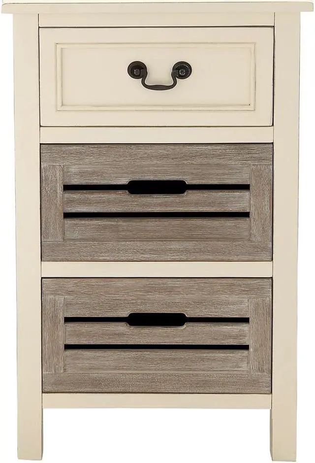 Main image of Urban Designs Cape Cod Two-Tone 3-Drawer Storage Chest Night Stand