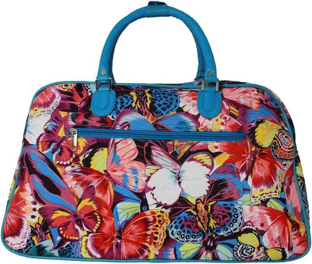 Alt view image 2 of 2 - World Traveler Value Series Butterfly 21-Inch Duffel Bag - Blue Butterfly