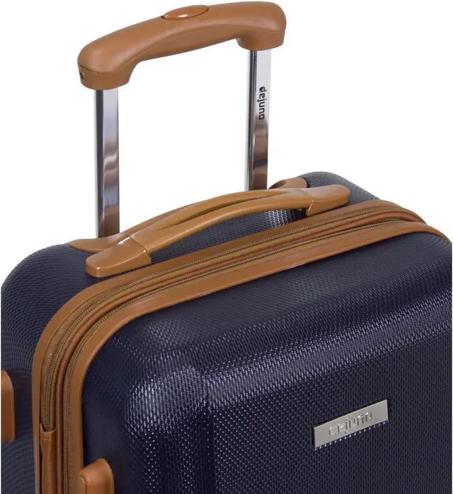 Alt view image 6 of 6 - Dejuno Legion 3-PC Hardside Spinner TSA Combination Lock Luggage Set - Navy