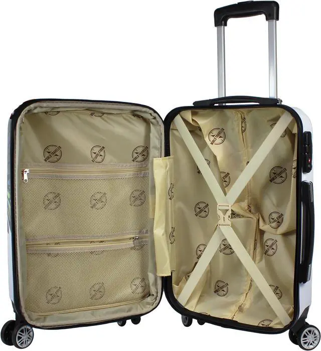 Alt view image 3 of 11 - World Traveler Butterfly 2-piece Hardside Carry-on Spinner Luggage Set