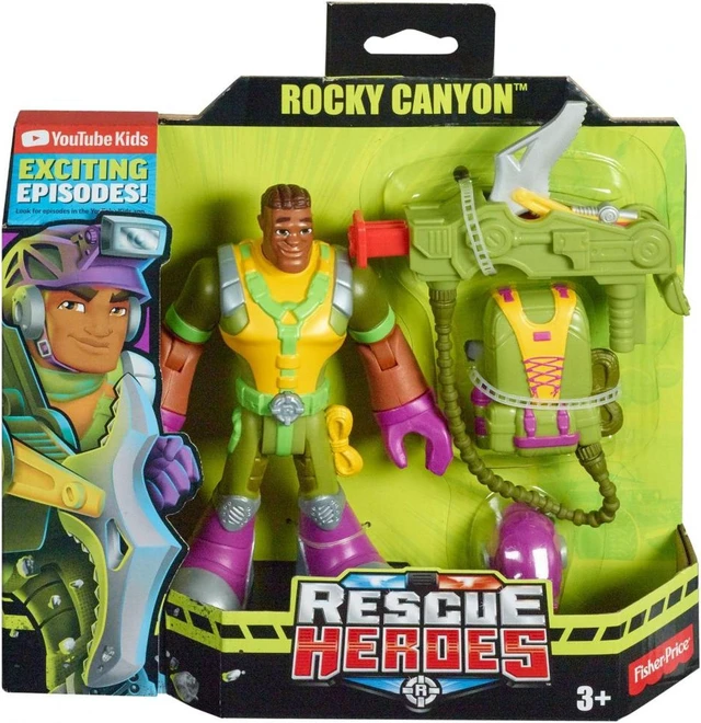 Alt view image 3 of 5 - Fisher-Price Rescue Heroes Rocky Canyon, 6 inch Figure with Accessories