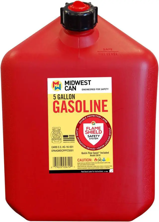 Alt view image 6 of 6 - Midwest Can Company P 5600 Spill Proof Poly Gas Can
