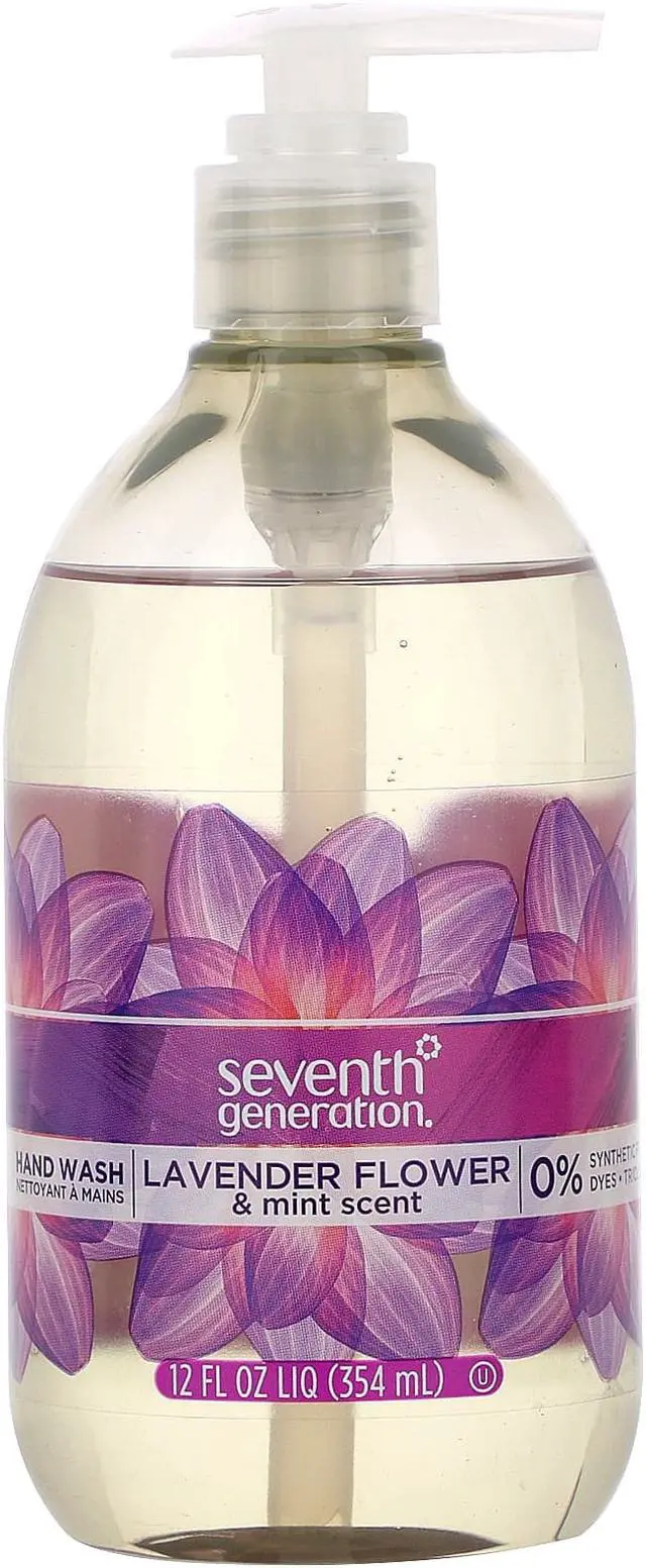 Alt view image 9 of 17 - Seventh Generation 22926 Natural Purifying Hand Wash, Lavender, 12oz Pump Bottle, 1 Each