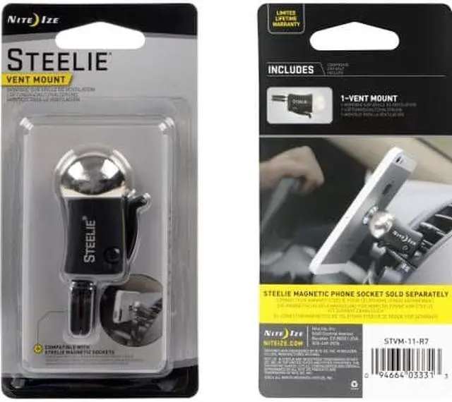 Alt view image 4 of 4 - NITE IZE STVM-11-R7 Universal Steelie Car Mount Kit, Gray
