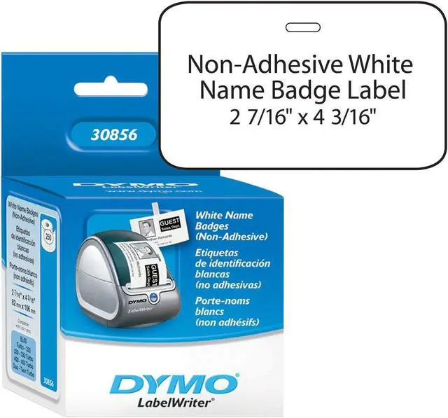 Alt view image 3 of 5 - Sanford 30856 DYMO Name Badge Insert Labels, 2-7/16 x 4-3/16, White, 250/Box