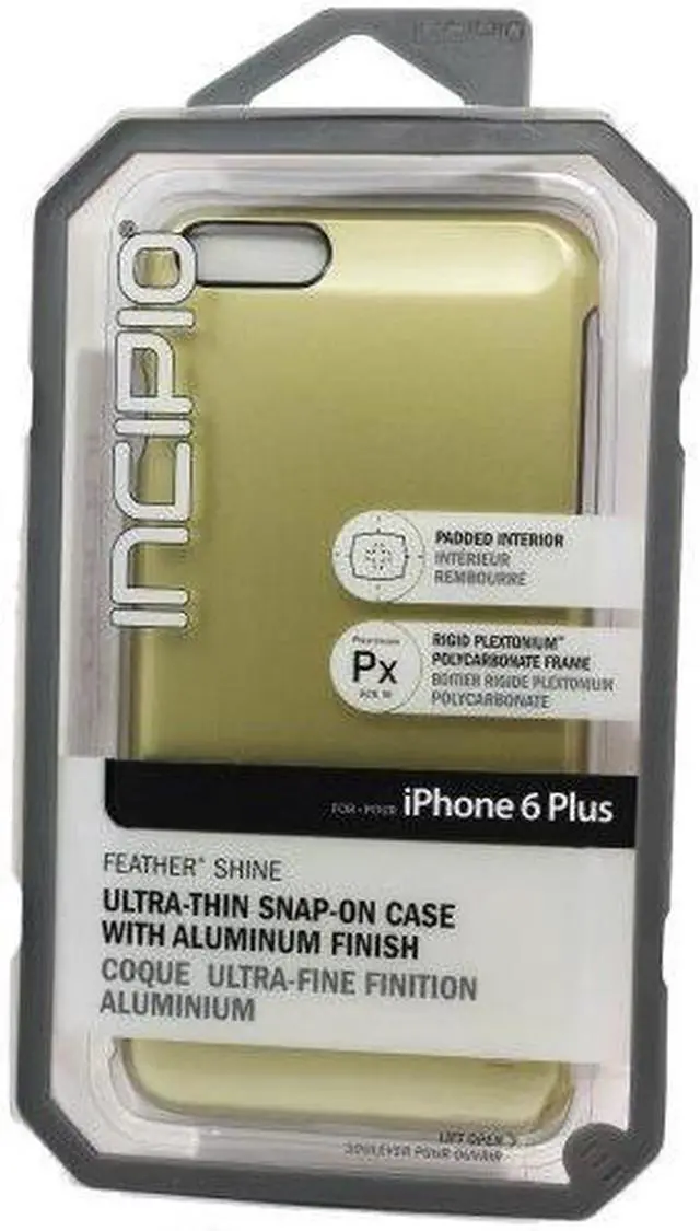 Alt view image 8 of 8 - Incipio Feather Shine Gold Case for iPhone 6 Large 5.5in IPH-1194-GLD