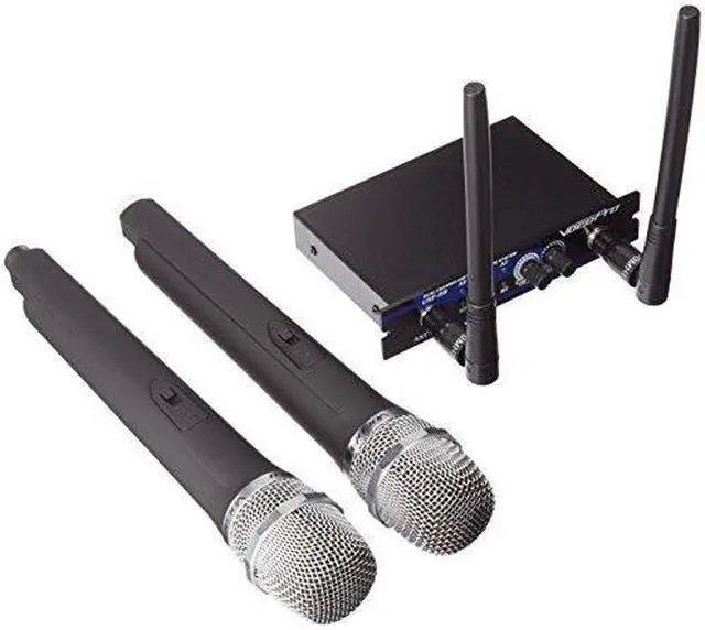 Alt view image 2 of 10 - Vocopro UHF28MN Uhf-28-5 -freq M 656.825 And N 685.960 Dual Channel Uhf- Wireless Microphone System