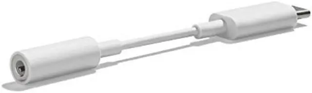 Alt view image 7 of 13 - Google USB Type C to 3.5mm Headphone Adapter Pixel, XL, Pixel 2, XL, Pixel 3, Pixel 3XL, Other USB Type-C Phones - White