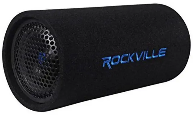 Alt view image 7 of 7 - Rockville RTB65A 6.5" 300w Powered Active Car Subwoofer Bass Tube + MP3 Input