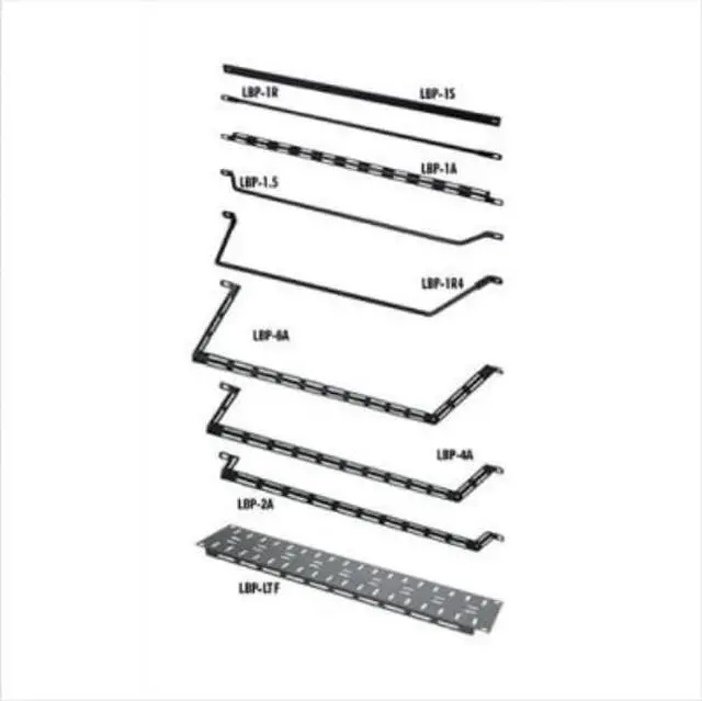 Alt view image 6 of 10 - MIDDLE ATLANTIC LBP1A inLin SHAPED LACING BAR, 10 PC. PACK