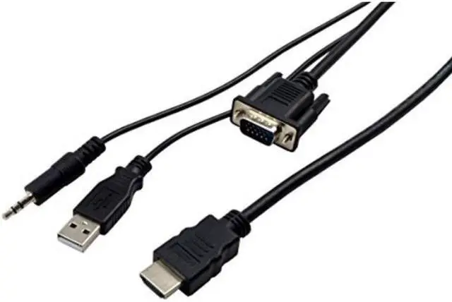 Alt view image 4 of 13 - Visiontek 900824 VGA to HDMI 1.5M Active Cable (M/M) - HDMI/VGA for Video Device - 4.92 ft - HD-15 Male VGA - HDMI Male Digital Audio/Video