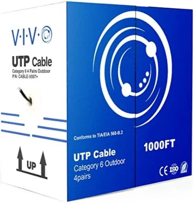 Alt view image 3 of 11 - VIVO 1000ft Cat6 LAN Ethernet Cable Wire 1,000ft Cat-6 Waterproof Outdoor Burial