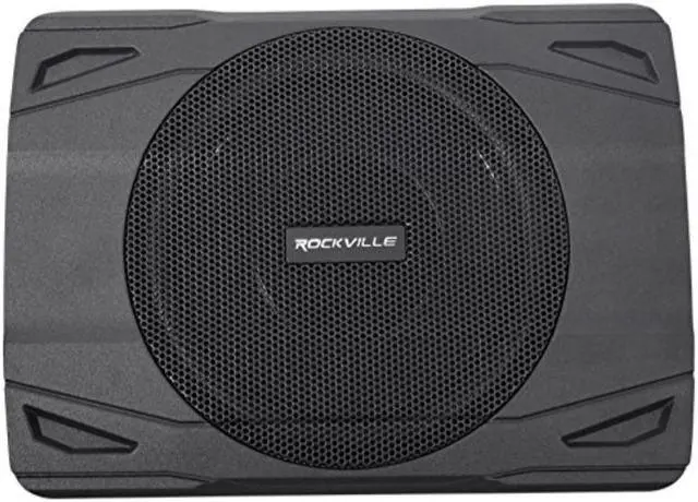 Alt view image 17 of 18 - rockville ss8p 400w 8" cast aluminum slim underseat active powered car/truck subwoofer sub
