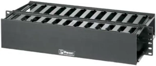 Alt view image 7 of 11 - Panduit WMPF1E PANDUIT PatchLink Horizontal Cable Manager - Cable Manager - Black - 2U Rack Height - 19" Panel Width