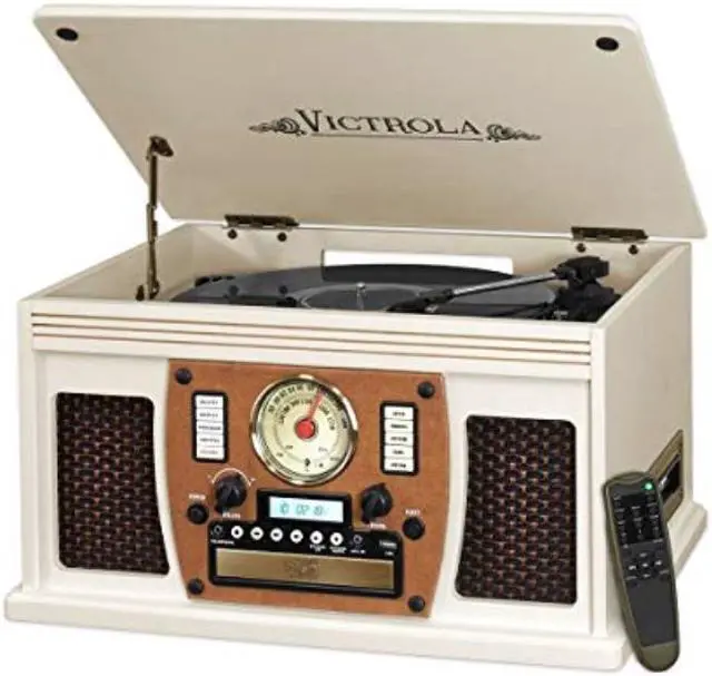 Main image of Victrola Navigator 8-in-1 classic Bluetooth Record Player with USB Encoding and 3-speed Turntable