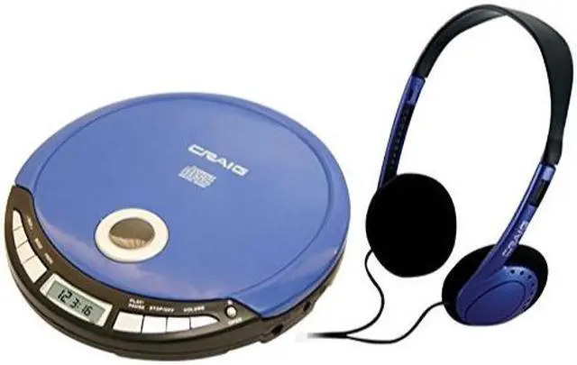 Alt view image 3 of 4 - Craig Electronics CD2808BL Craig Cd2808bl Blue Personal Cd Player With Headphone