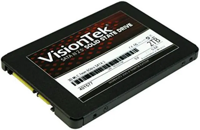 Alt view image 10 of 15 - VisionTek 2 TB 3D MLC 7mm 2.5" Internal SSD - SATA 2 TB Internal SSD