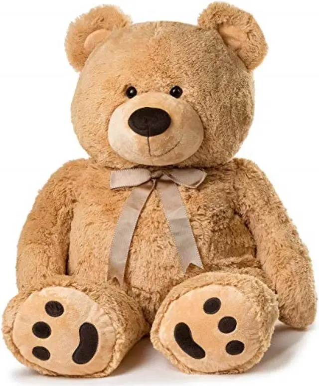 Alt view image 8 of 8 - JOON Huge Teddy Bear With Ribbon, Tan