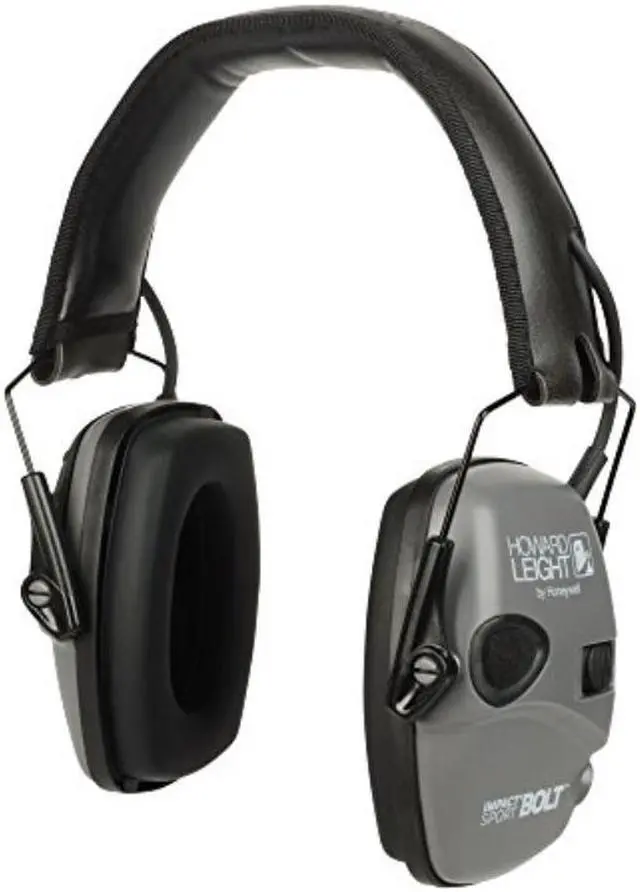 Alt view image 18 of 20 - Howard Leight Impact Sport Bolt, Earmuff, Gray, Electronic, Folding R-02232