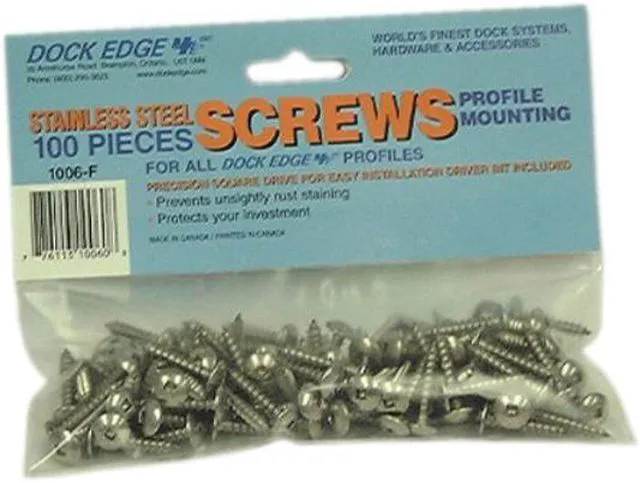 Alt view image 2 of 3 - DOCK EDGE STAINLESS STEEL PROFILE FASTENERS 100 PCS 1"