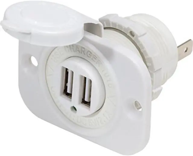 Alt view image 3 of 7 - Blue Sea 1016200 12V Dual Usb Charger Socket White