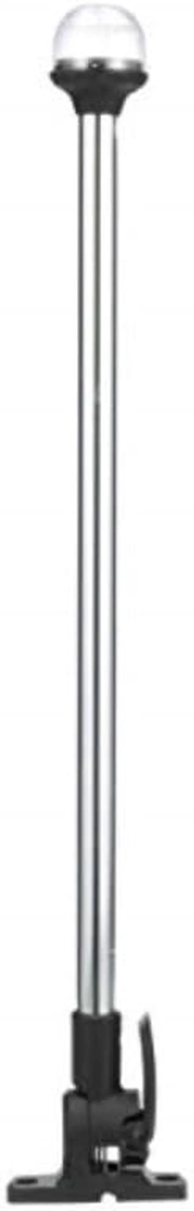 Alt view image 4 of 12 - Attwood Lightarmor Plug-In All-Around Light - 20" Aluminum Pole - Black Horizontal Composite Base W/Adapter