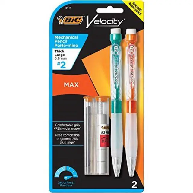 Alt view image 5 of 10 - Bic Pencil,Velcty Max 0.9,2pk MPMX9P21