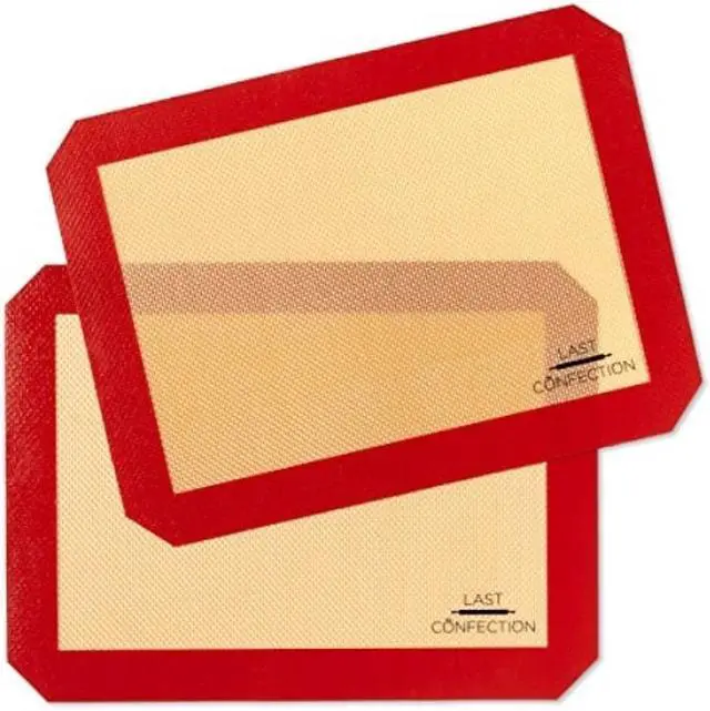Alt view image 7 of 9 - Last Confection Silicone Baking Mat - Set of 2 Non-Stick Quarter Sheet (8-1/2" x 11-1/2") Professional Food Safe Tray Pan Liners