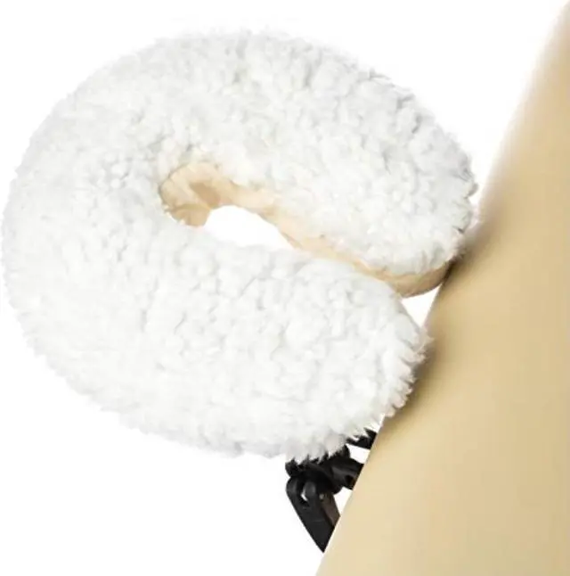 Alt view image 2 of 5 - Saloniture Fleece Massage Table Face Cradle Cover - Facial Bed Headrest Pillow