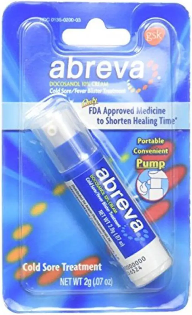 Alt view image 5 of 5 - Abreva Cold Sore/Fever Blister Treatment Pump - 0.07 oz