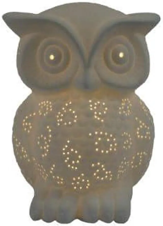 Alt view image 11 of 12 - Simple Designs Porcelain Wise Owl Shaped Animal Light Table Lamp
