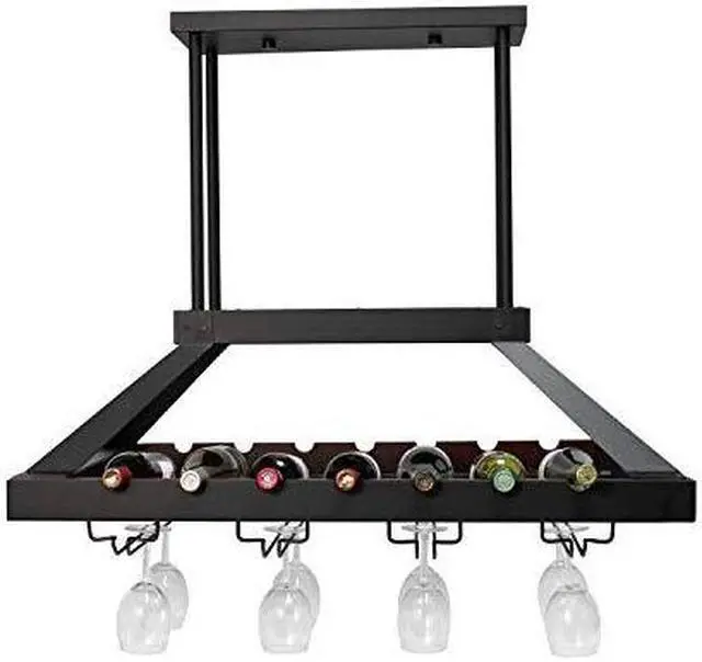 Alt view image 13 of 17 - Elegant Designs 2 Light LED Overhead Wine Rack, Oil Rubbed Bronze