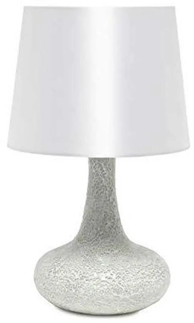 Alt view image 13 of 14 - Simple Designs Mosaic Tiled Glass Genie Table Lamp with Fabric Shade